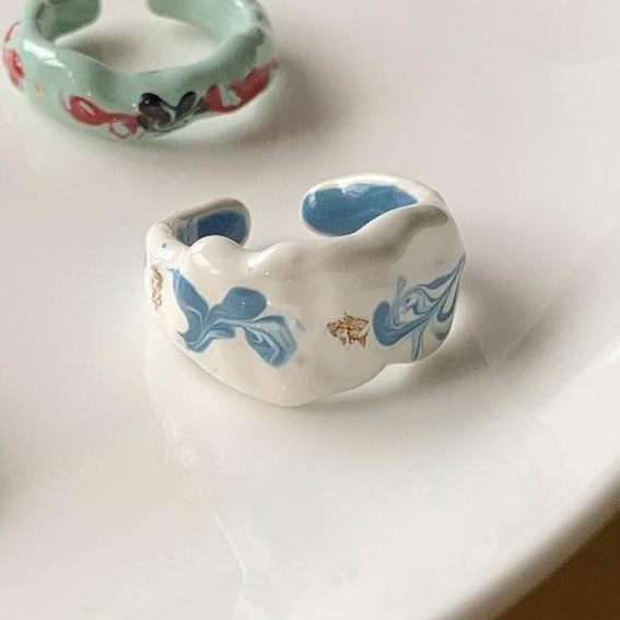 Open Design Drip Couple Ring - Modomu