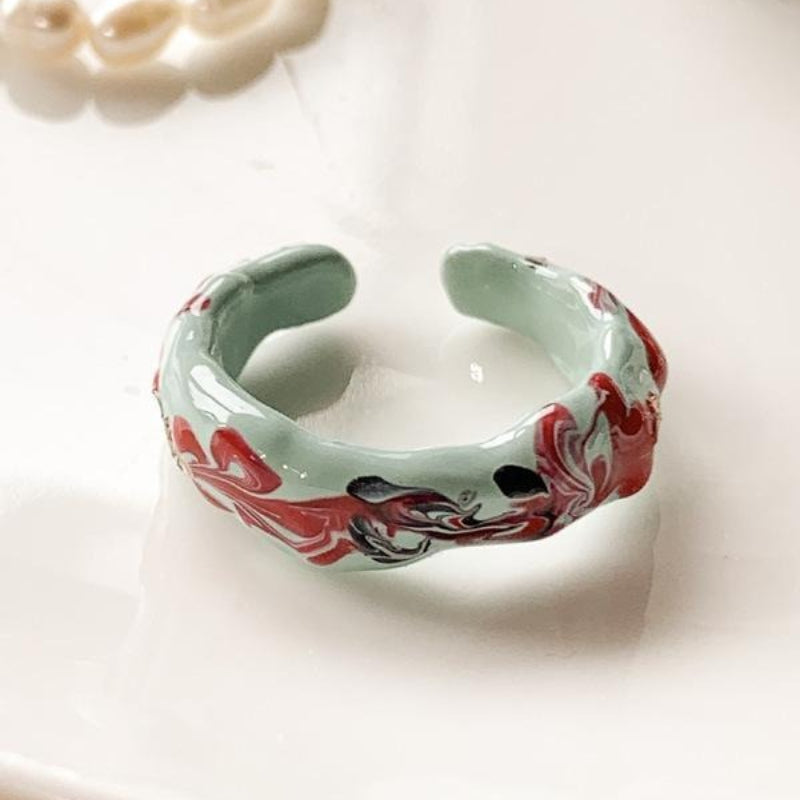 Open Design Drip Couple Ring - Modomu