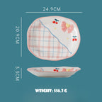 Ceramic Dessert Plate With Handles