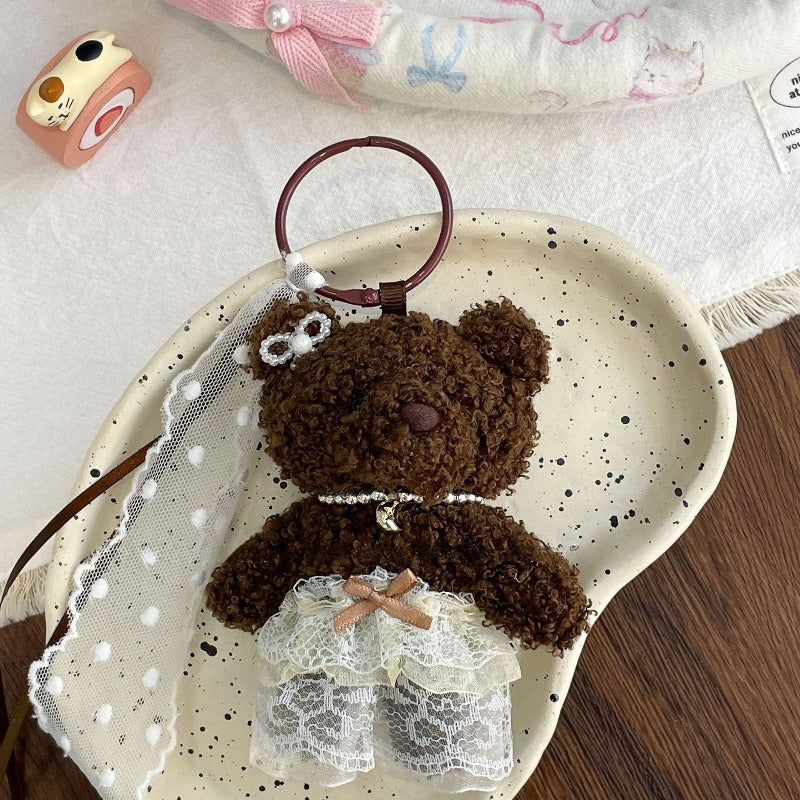 Plush Bunny Bear Doll Keychain