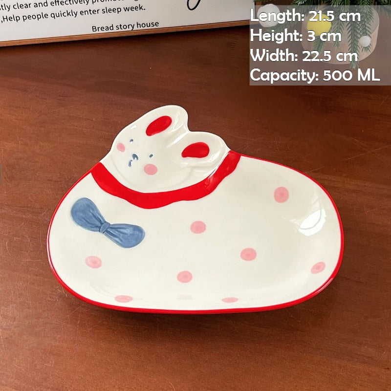 Hand Painted Rabbit Cereal Bowl - Modomu