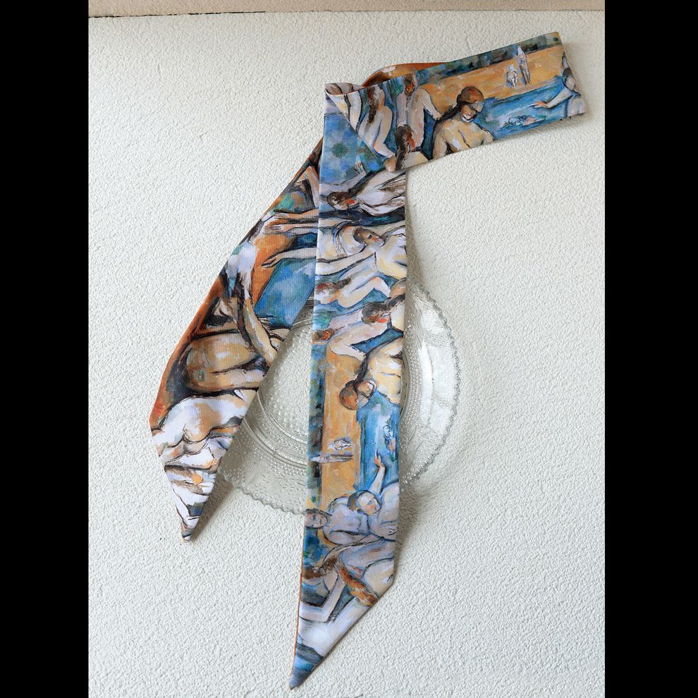 Art Print Narrow Silk Tie