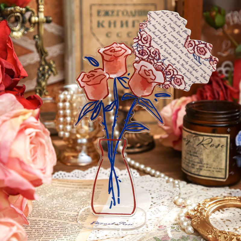 Galaxy Rose Acrylic Note Clips