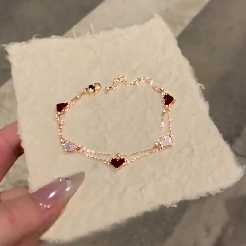 Heart Charm Layered Bracelet - Modomu