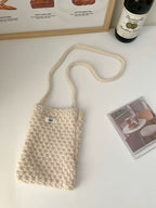 Popcorn Knit Phone Crossbody Bag