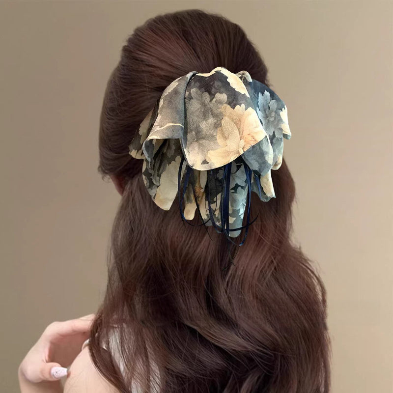Floral Petal Ponytail Clip