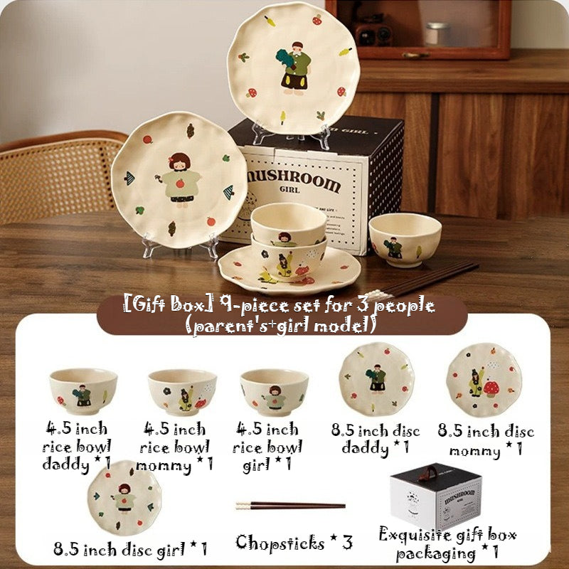 Family Cartoon Ceramic Tableware - Modomu