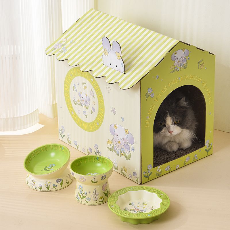 Ceramic Pet Bowl with Rim