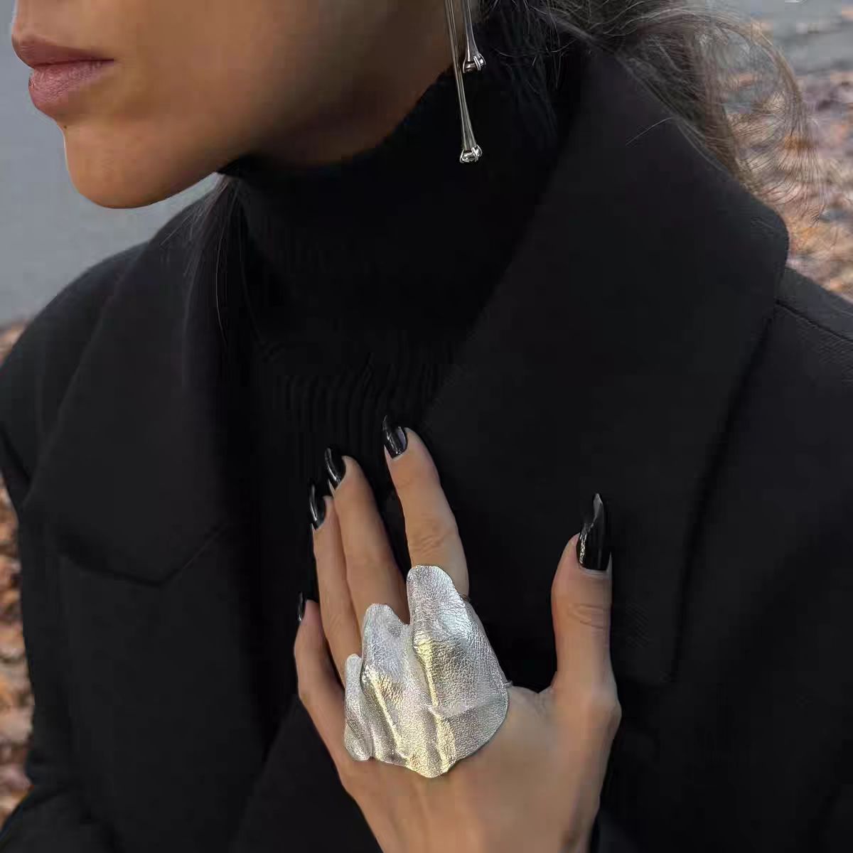 Irregular Folded Chunky Ring