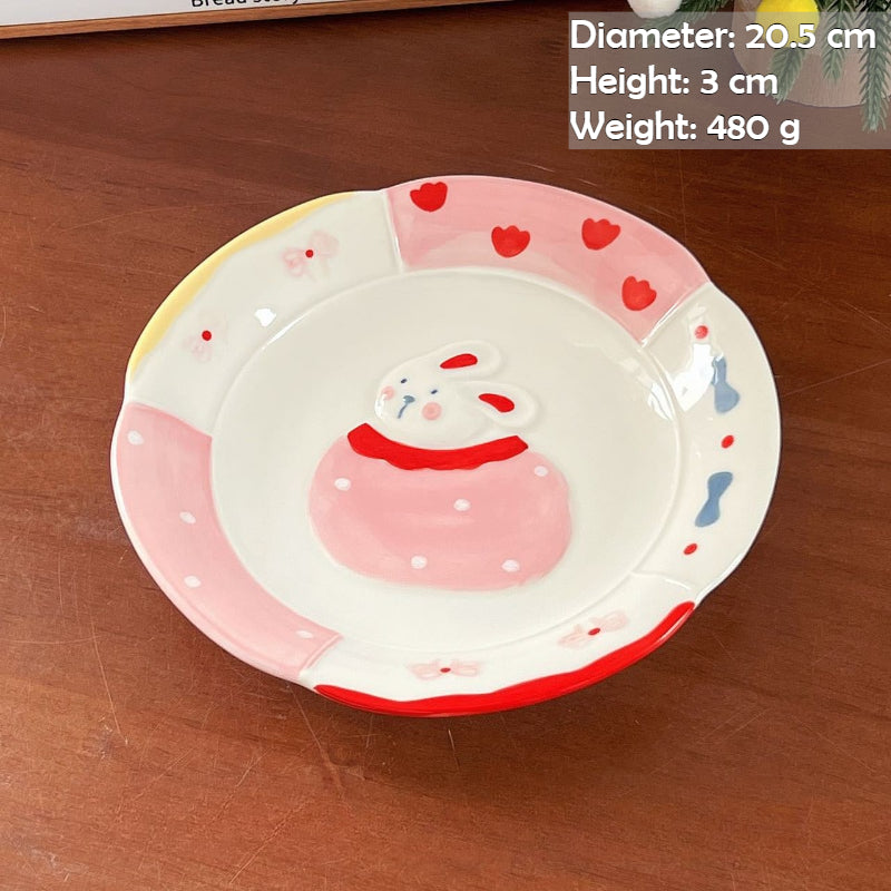 Hand Painted Rabbit Cereal Bowl - Modomu