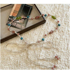Beaded Tassel Tie Belt