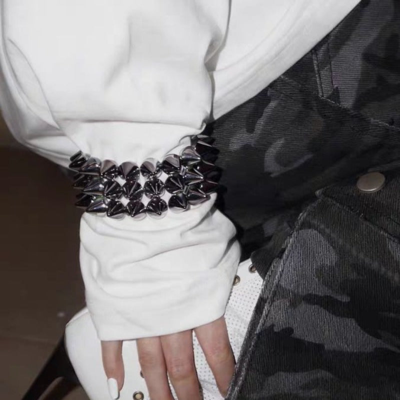 Stud Row Stretch Cuff