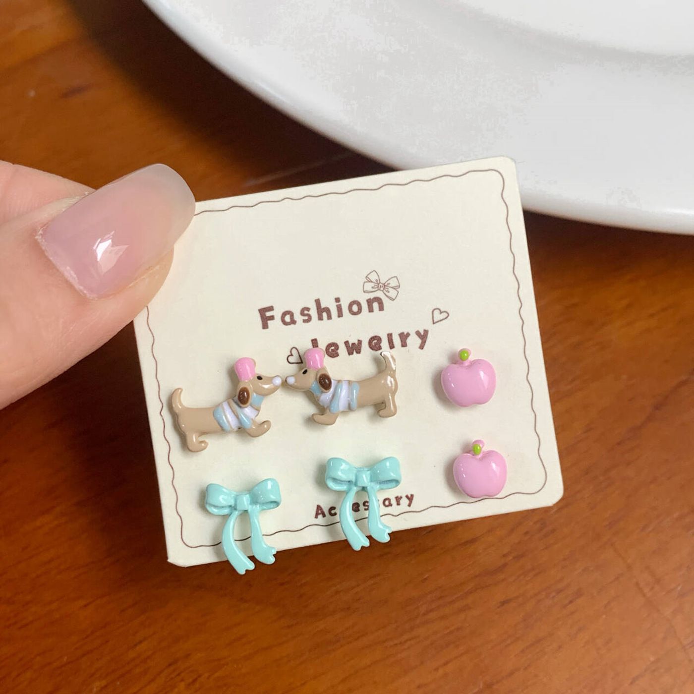 Sweet Puppy Stud Earrings Set - Modomu