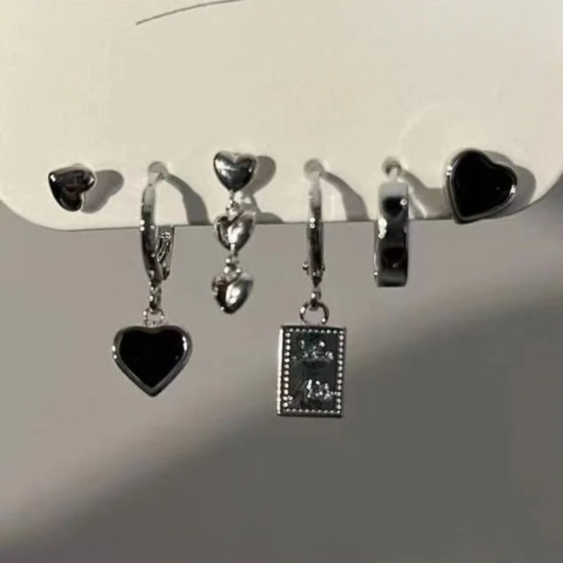 Mixed Heart Stud Set