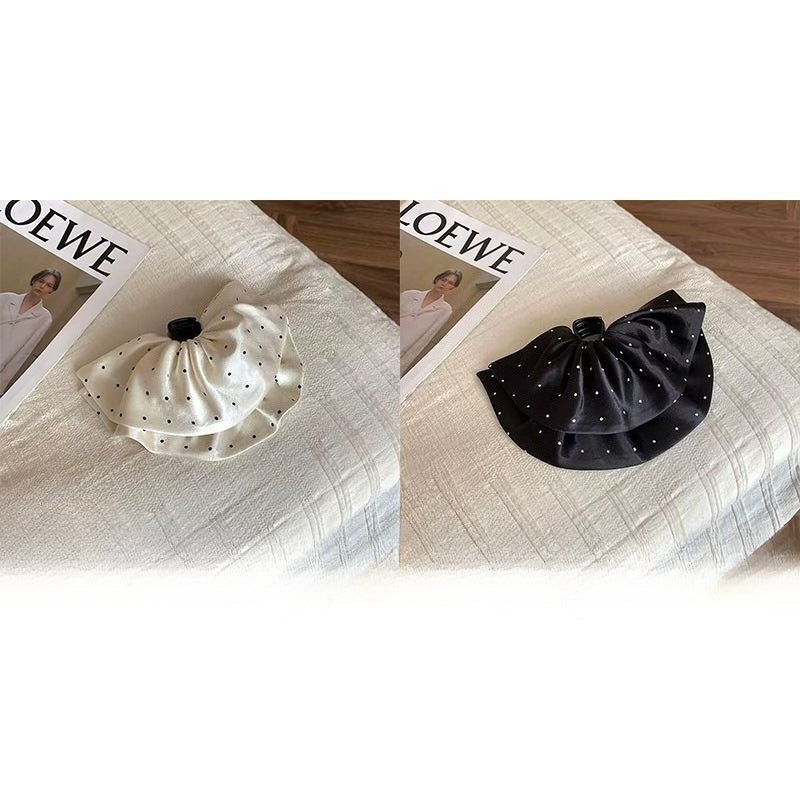 Satin Ruffle Ponytail Clip