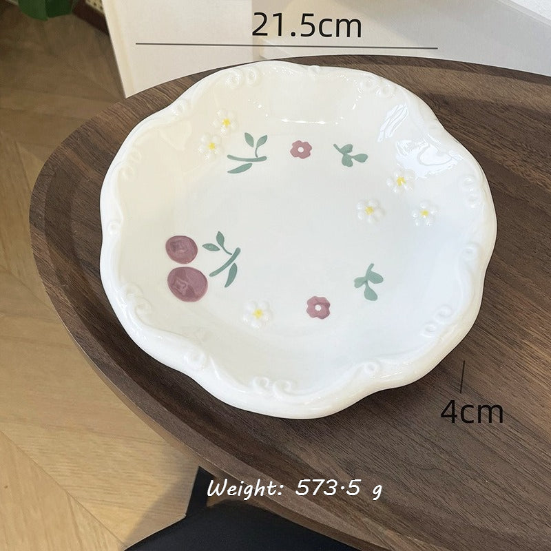 Embossed Fruit Ceramic Plate - Modomu