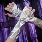 Metallic Arm Sleeve Gloves