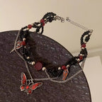 Scarlet Butterfly Choker