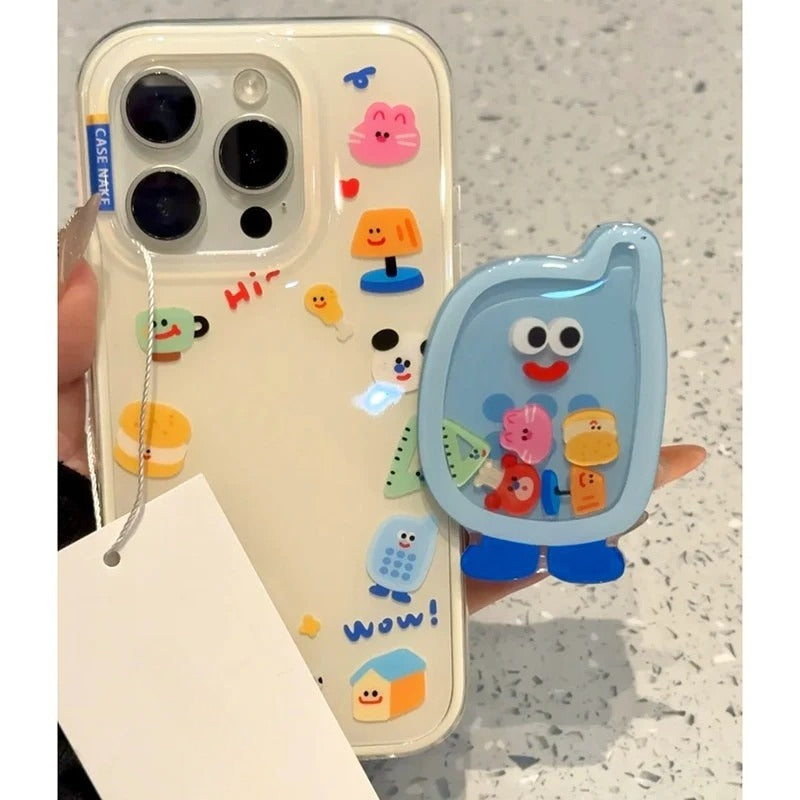 Doodle Sticker Grip iPhone Case