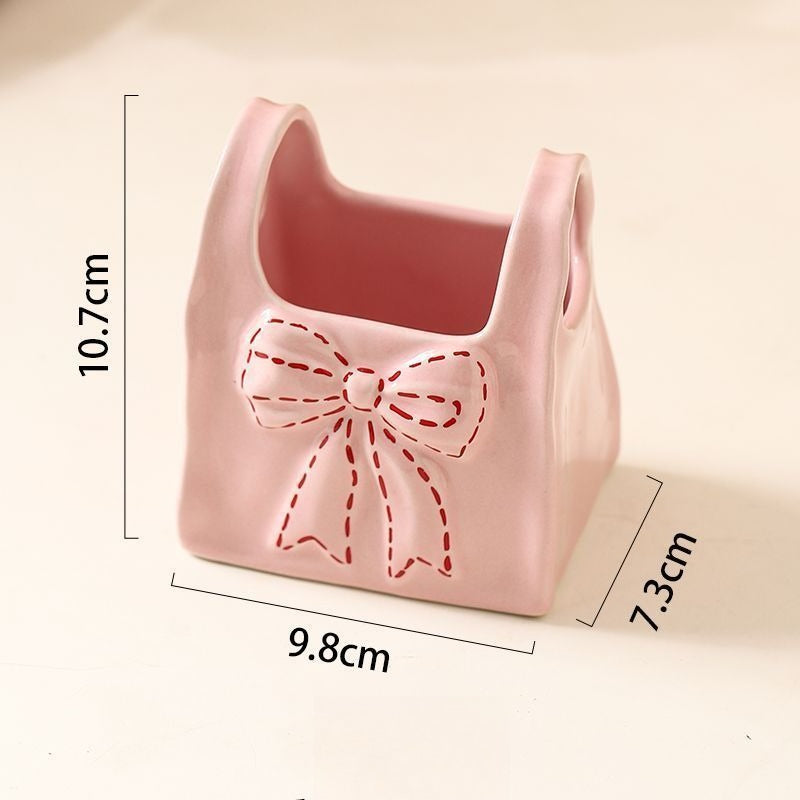 Smiley Bow Ceramic Storage Box