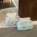 Plaid Desktop Tissue Storage Bag