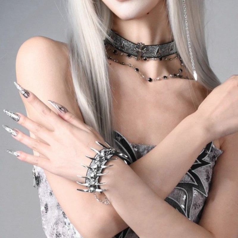 Spiked Vertebra Cuff Bracelet