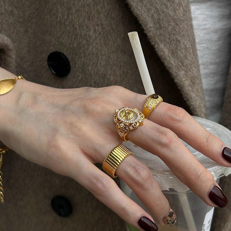 Tiger Eye Statement Ring Set - Modomu