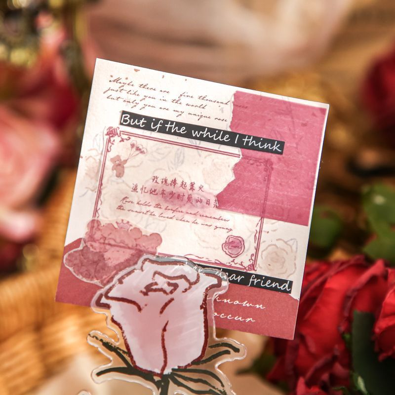 Galaxy Rose Acrylic Note Clips