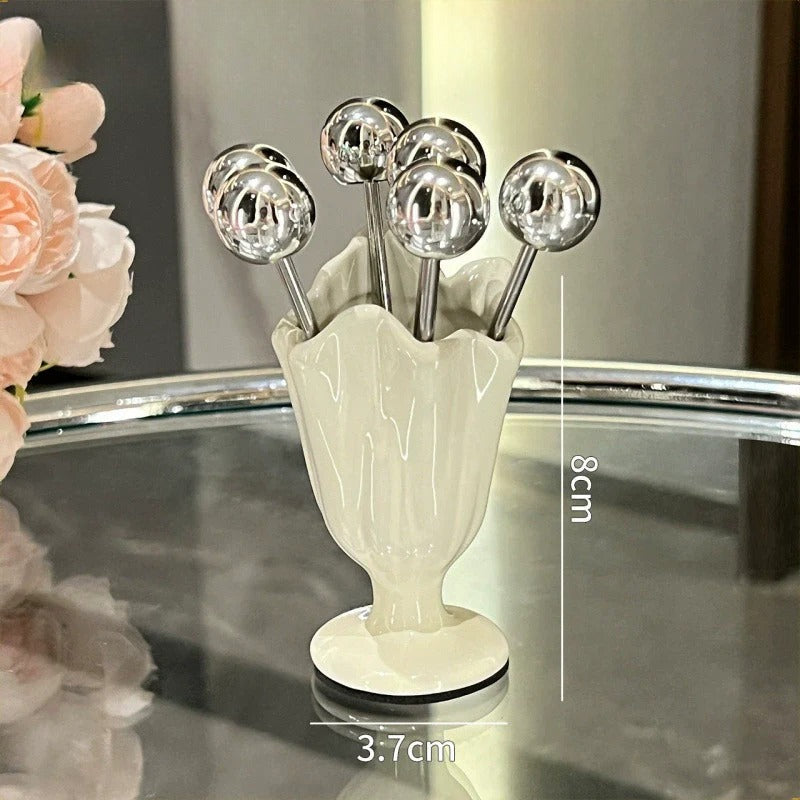 Stainless Steel Fruit Fork Jar - Modomu