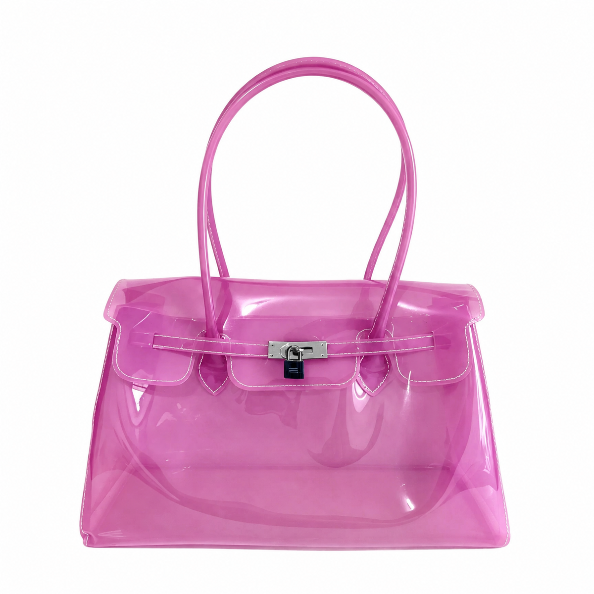 Oversized Padlock Jelly Tote