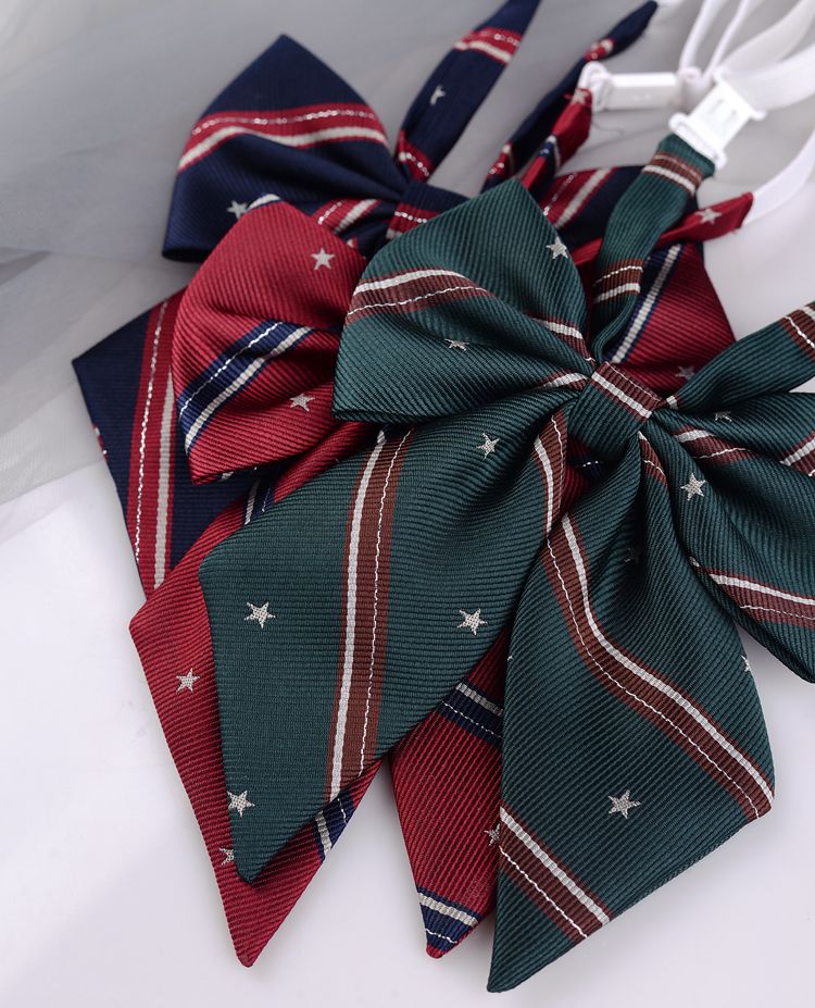 Striped School Uniform Bow Tie - Modomu