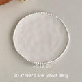Beaded Edge Ceramic Dinner Plate - Modomu