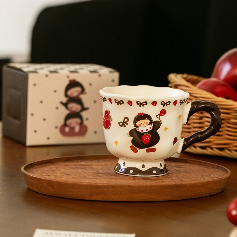 Strawberry Girl Ceramic Coffee Mug