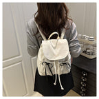 Canvas Backpack With Bow Detail - Modomu