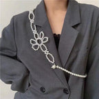 Floral Pearl Waist Chain Belt