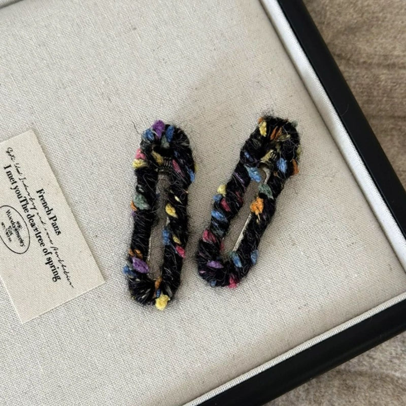 Plush Hair Clips Set