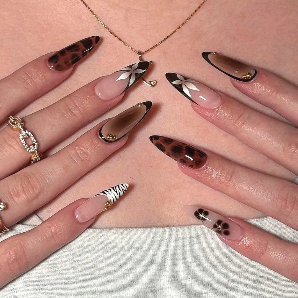 Autumn Amber Tortoiseshell Press-On Nails