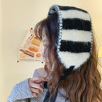 Striped Knit Earmuff Scarf - Modomu