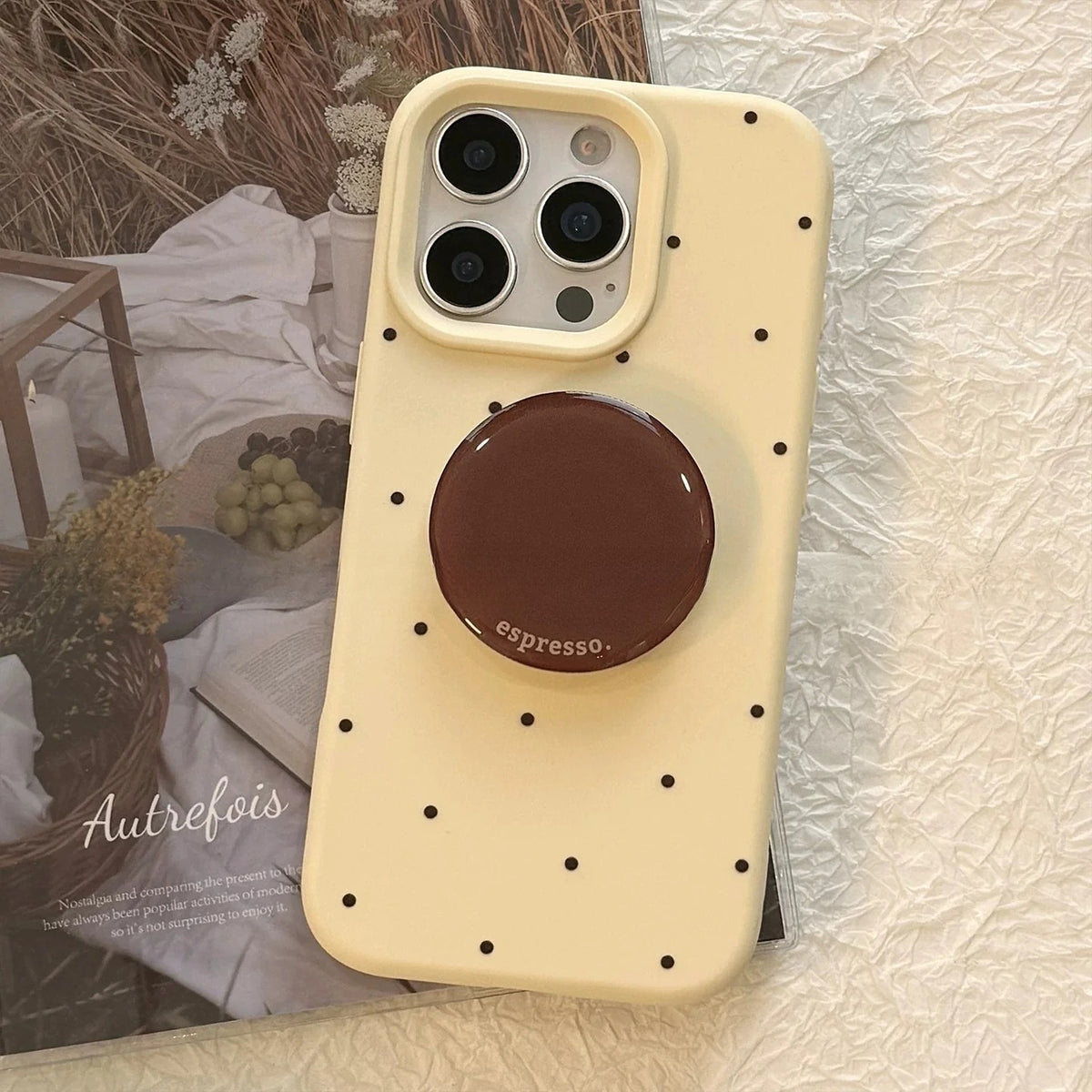 Espresso Dot Grip Phone Case