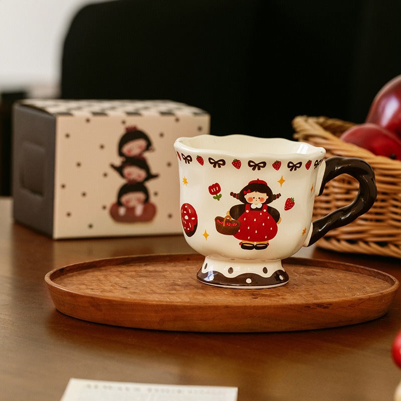 Strawberry Girl Ceramic Coffee Mug