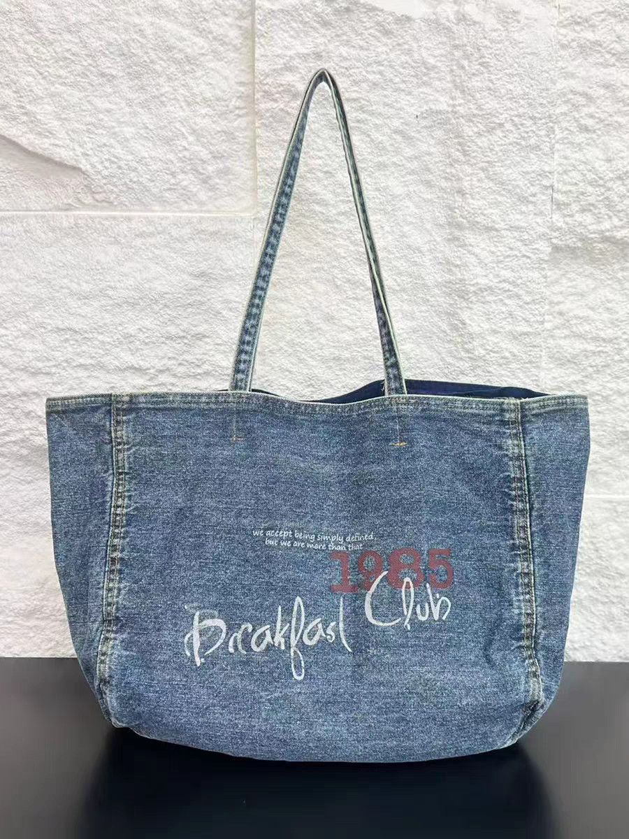 Slouchy Washed Denim Tote