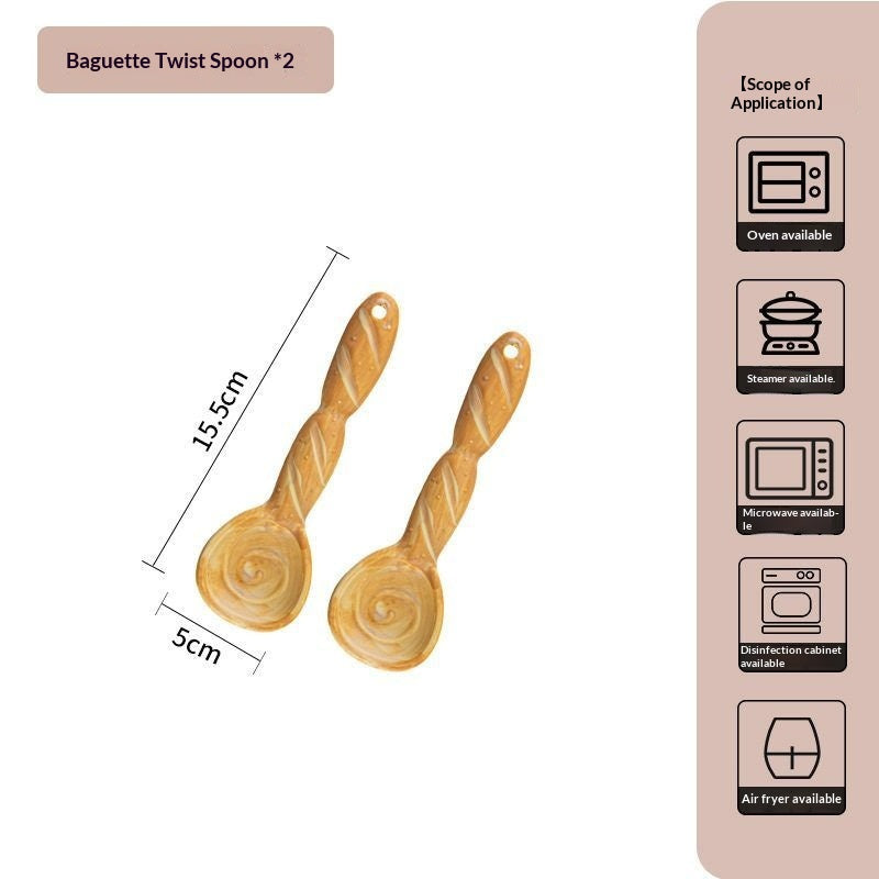 Bakery Shaped Ceramic Dessert Spoon