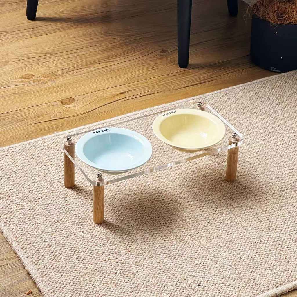 Elevated Ceramic Pet Feeding Bowl