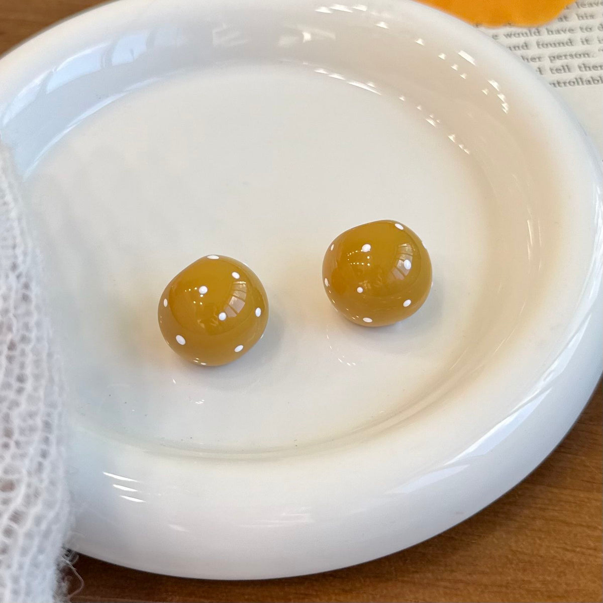 Polka Dot Ball Stud Earrings