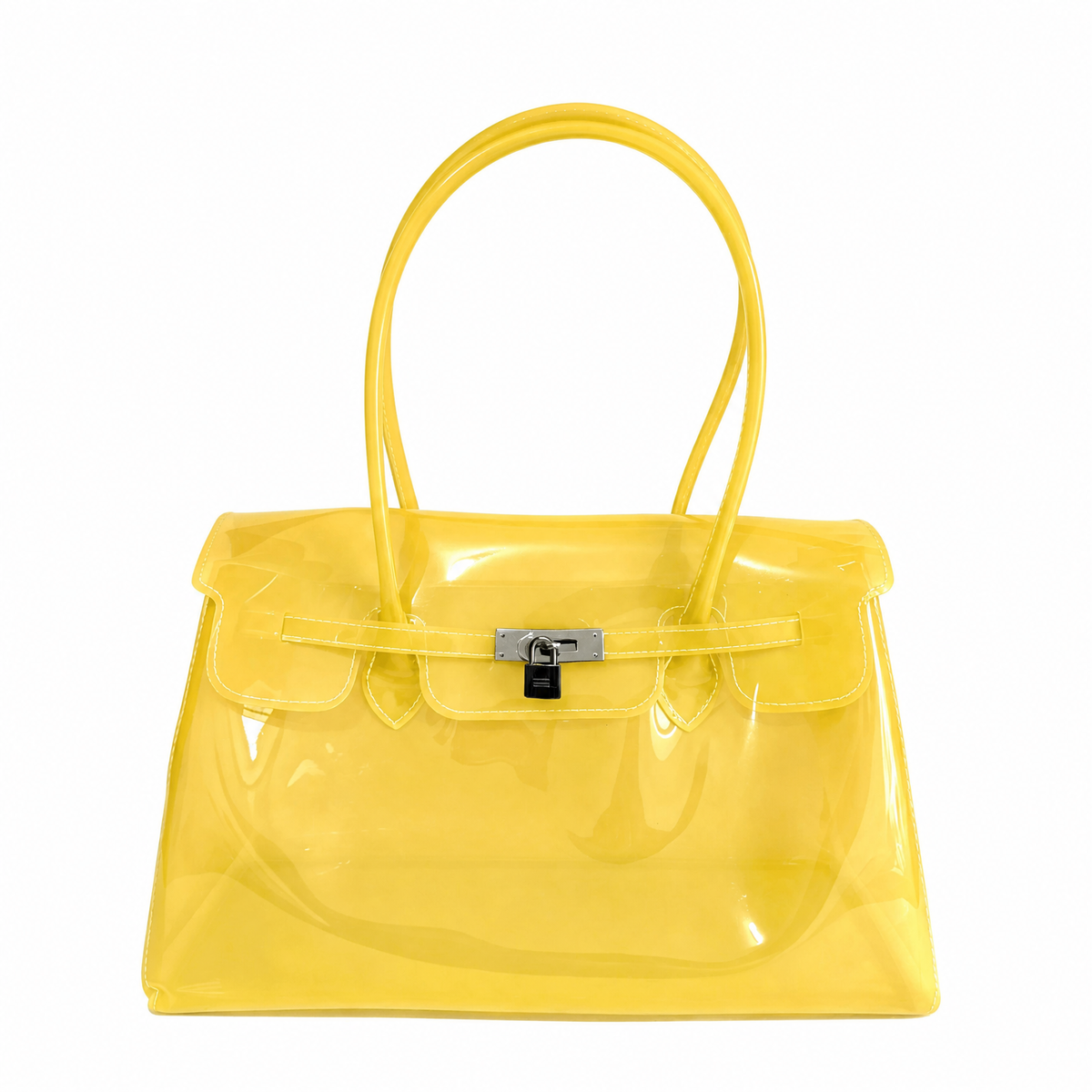 Oversized Padlock Jelly Tote