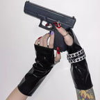 Metallic Arm Sleeve Gloves