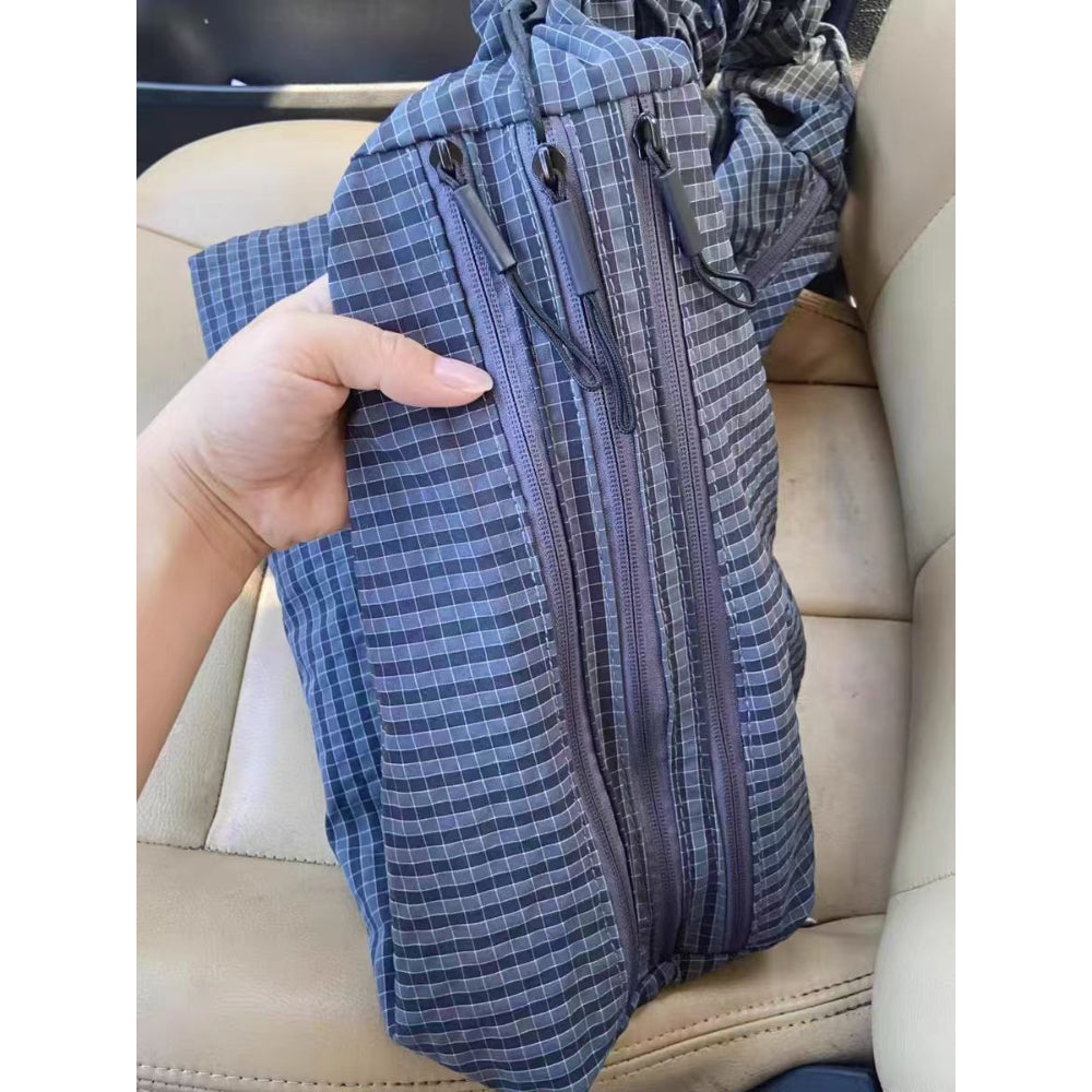 Pleated Plaid Retro Tote Bag