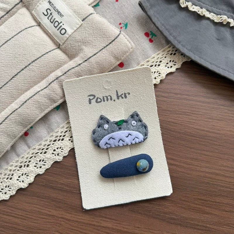 Flower Bow Side Bangs Clip - Modomu