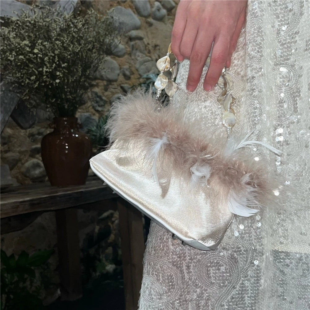 Sweet Fluffy Feather Bag