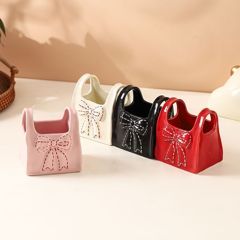 Smiley Bow Ceramic Storage Box